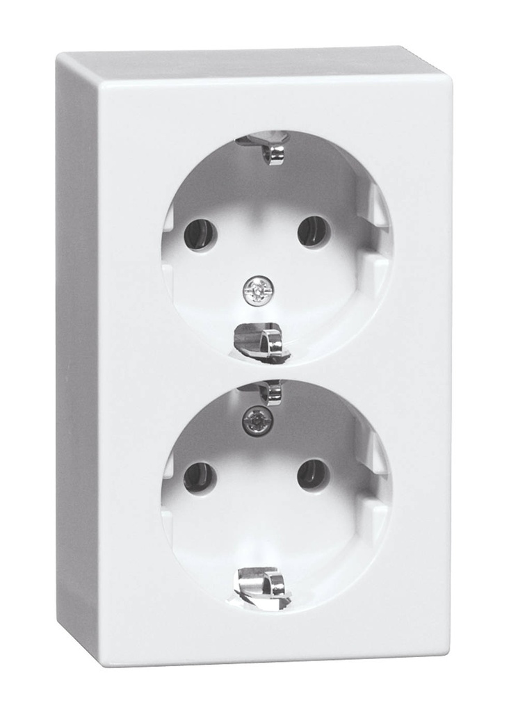 Socket PH D 6652.02 SI BF, IP20 250V 16A surface 2P+E | Ysebaert